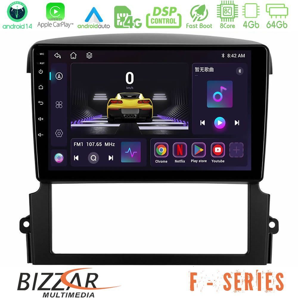 Bizzar F Series 8Core Android14 4+64GB Kia Sorento Navigation Multimedia Tablet 9" Με Carplay & Android Auto