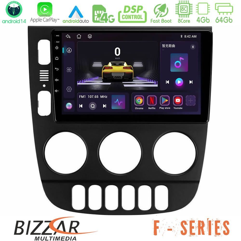 Bizzar F Series 8Core Android14 4+64GB Mercedes ML Class 1998-2005 Navigation Multimedia Tablet 9" Με Carplay & Android Auto