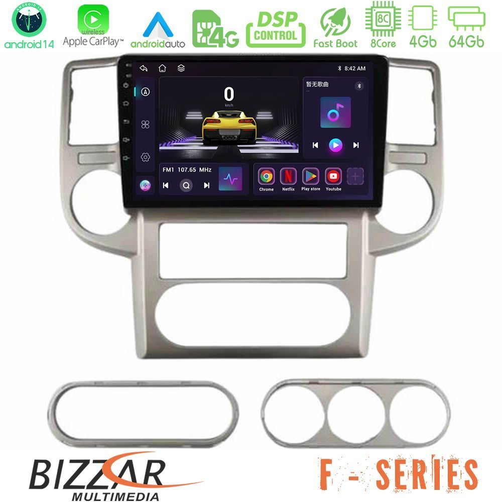 Bizzar F Series 8Core Android14 4+64GB Nissan X-Trail 2003-2007 Navigation Multimedia Tablet 10" Με Carplay & Android Auto