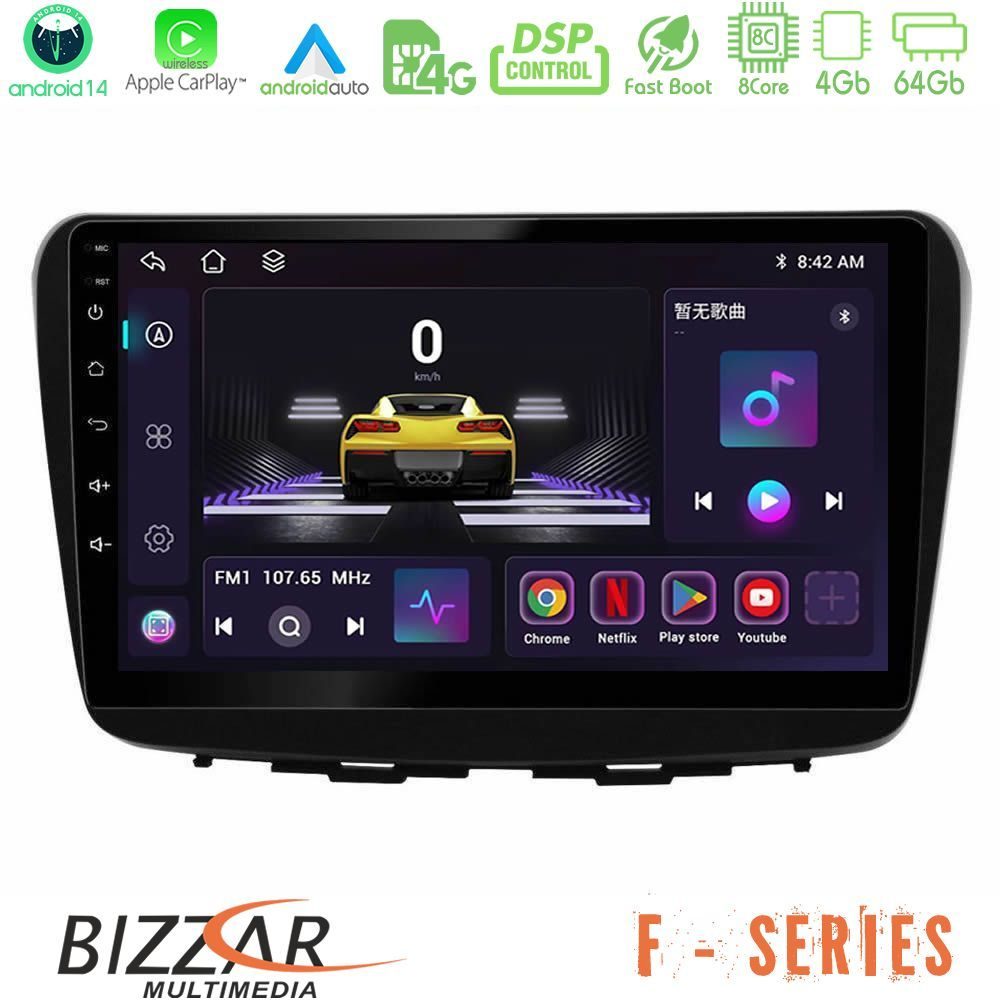 Bizzar F Series 8Core Android14 4+64GB Suzuki Baleno 2016-2021 Navigation Multimedia Tablet 9" Με Carplay & Android Auto