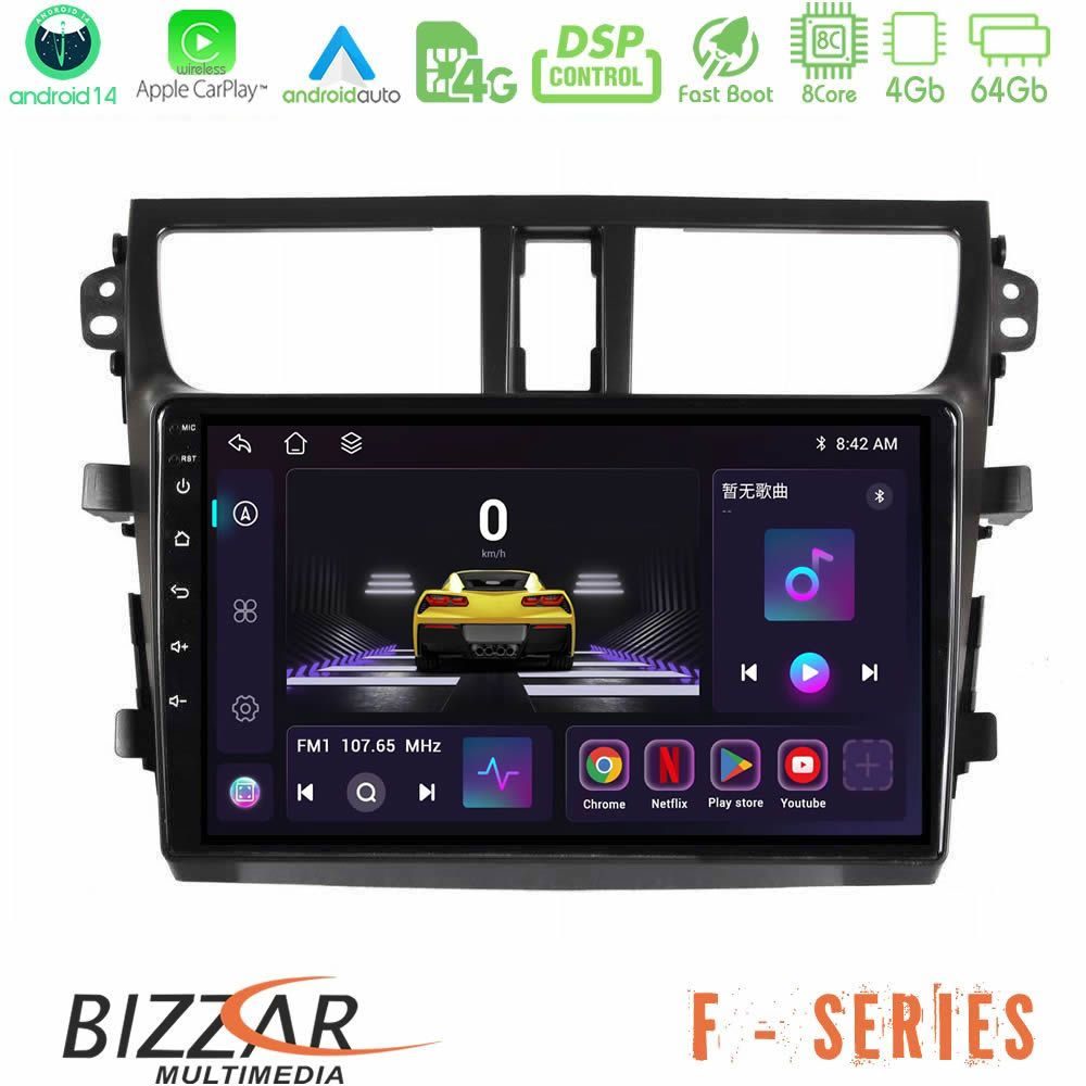 Bizzar F Series 8Core Android14 4+64GB Suzuki Celerio 2014-2020 Navigation Multimedia Tablet 9" Με Carplay & Android Auto Με Carplay & Android Auto