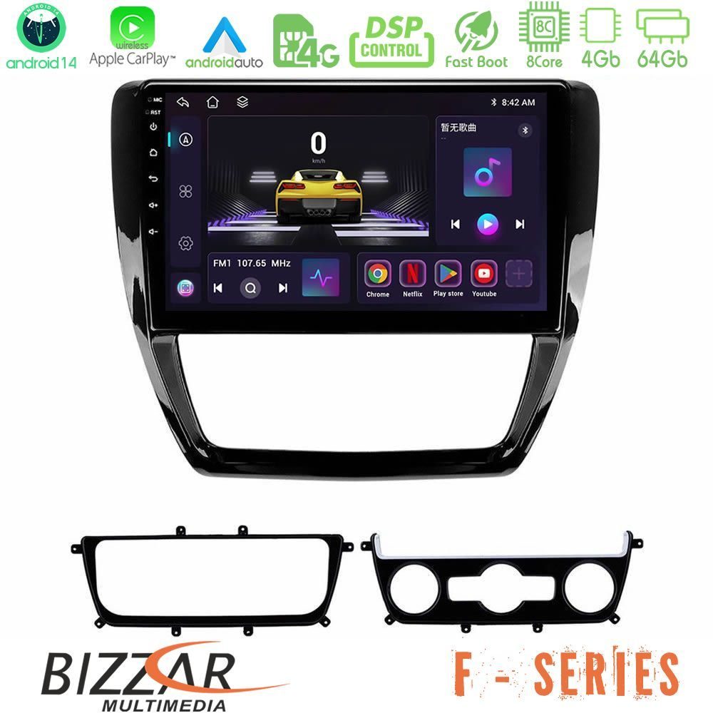 Bizzar F Series 8Core Android14 4+64GB VW Jetta Navigation Multimedia Tablet 10" Με Carplay & Android Auto