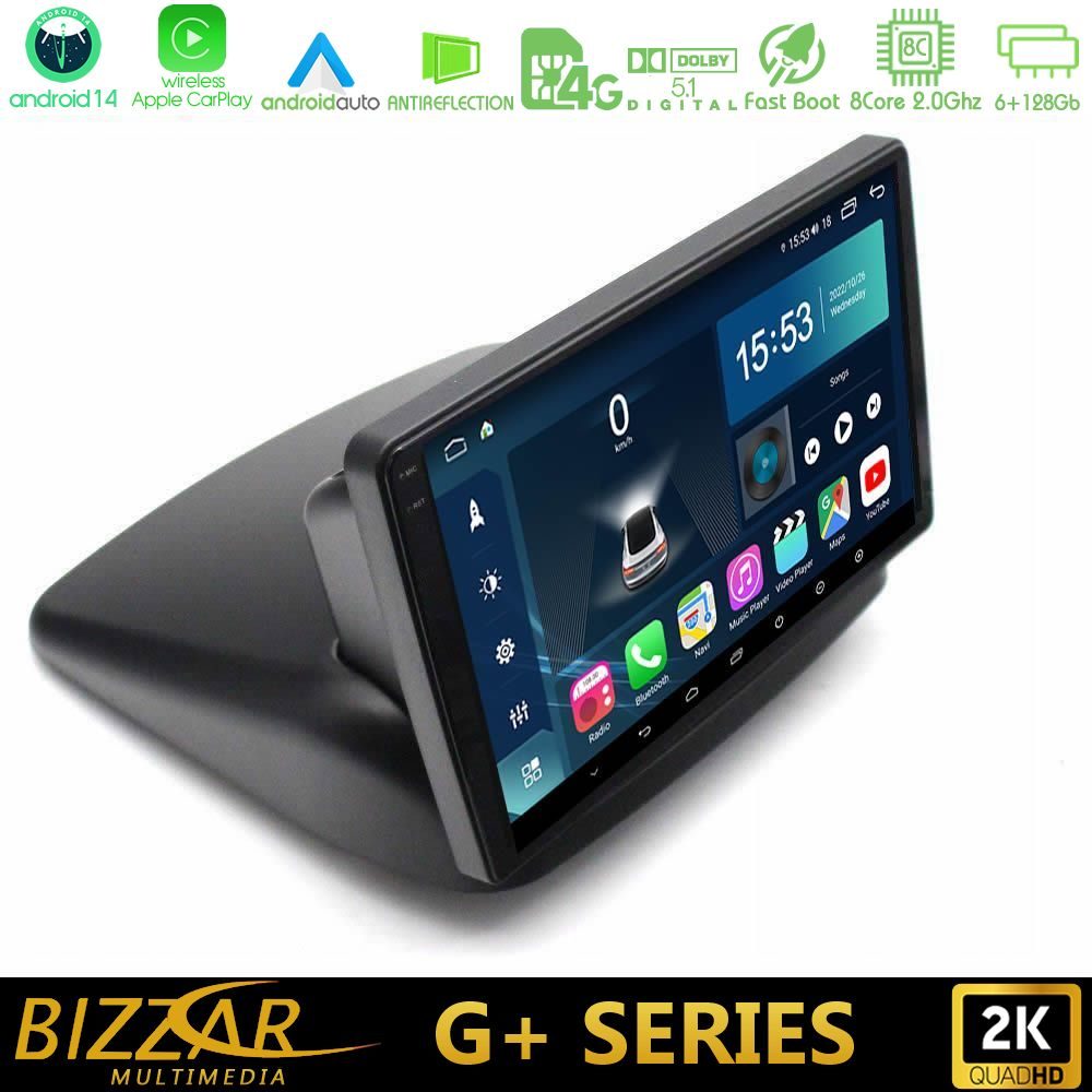 Bizzar G+ Series Fiat Doblo 2002 – 2009 8core Android14 6+128GB Navigation Multimedia Tablet 10"