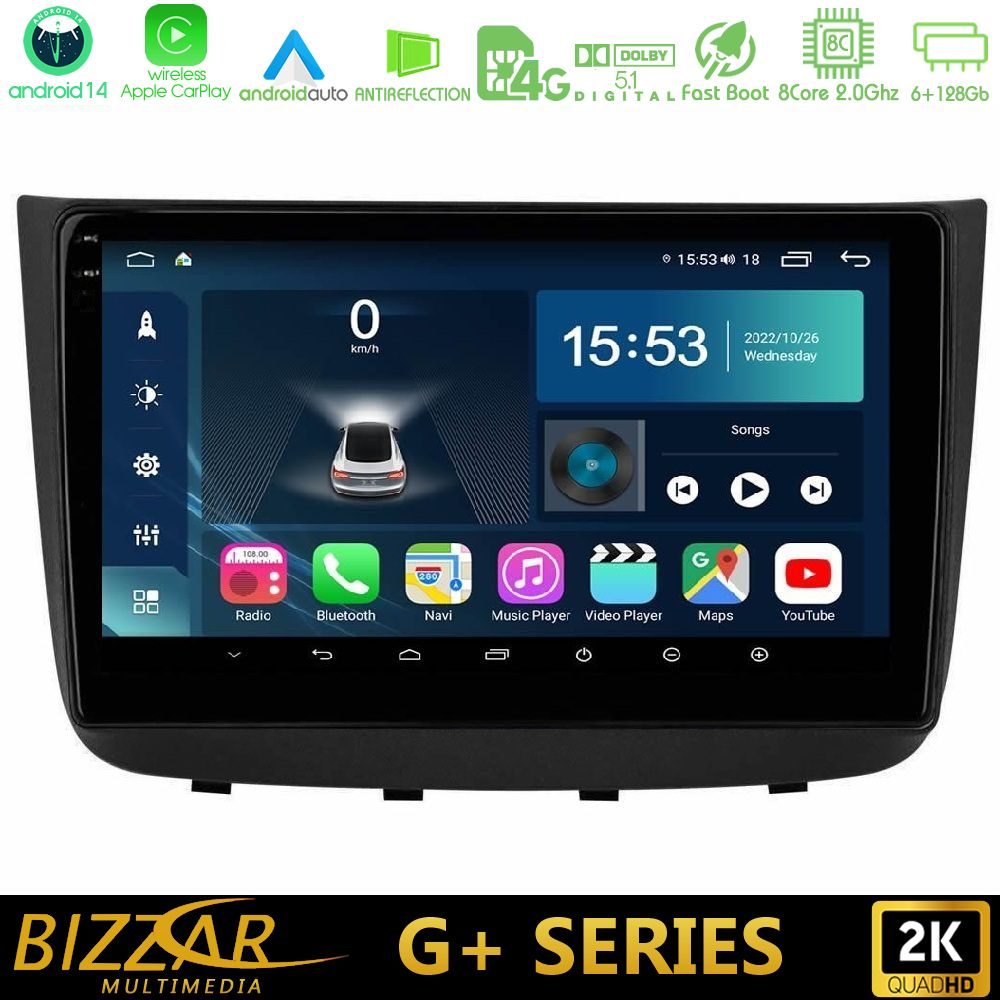 Bizzar G+ Series Mercedes Vito/Viano 2003-2006 8core Android14 6+128GB Navigation Multimedia Tablet 10"