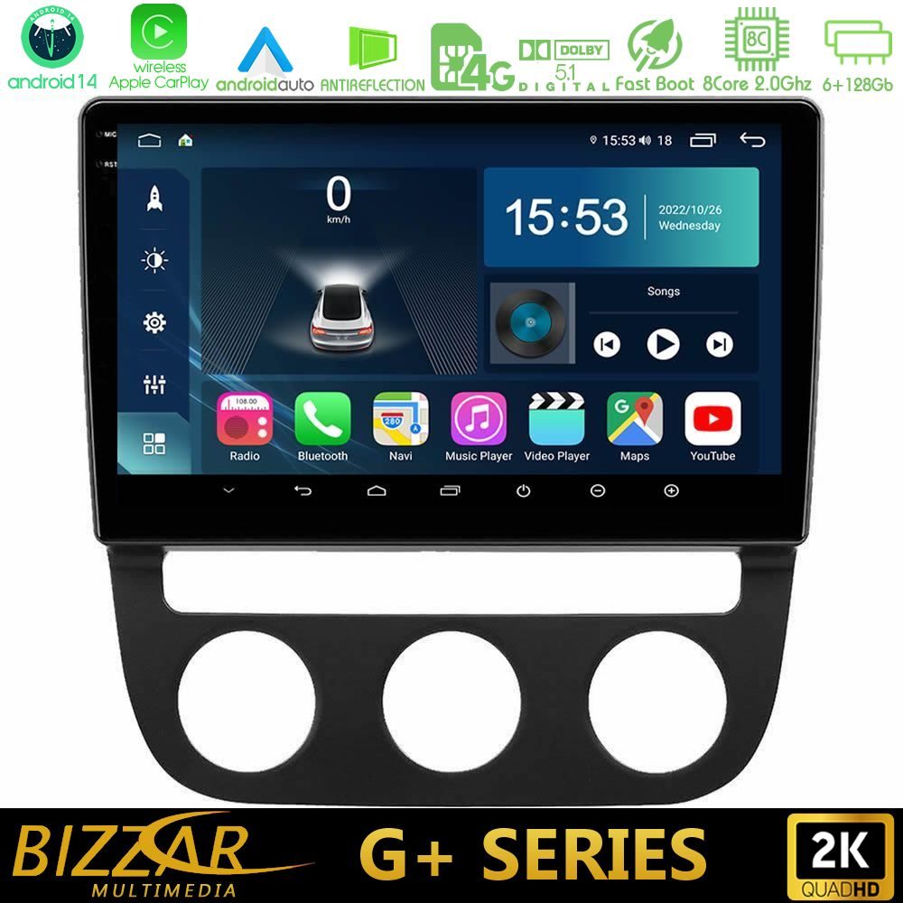 Bizzar G+ Series VW Jetta 8core Android14 6+128GB Navigation Multimedia Tablet 10" Bizzar G+ Series VW Jetta 8core Android14 6+128GB Navigation Multimedia Tablet 10"