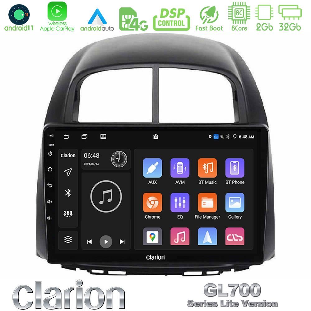 Clarion GL700 Lite Series 8Core Android11 2+32GB Daihatsu Sirion/Subaru Justy Navigation Multimedia Tablet 10" Με Carplay & Android Auto