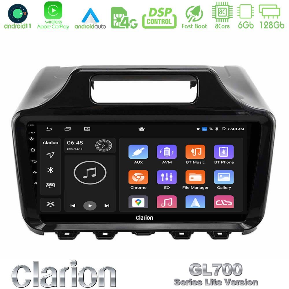 Clarion GL700 Lite Series Toyota iQ 2008 – 2015 8Core Android11 6+128GB Navigation Multimedia Tablet 9" Με Carplay & Android Auto Με Carplay & Android Auto