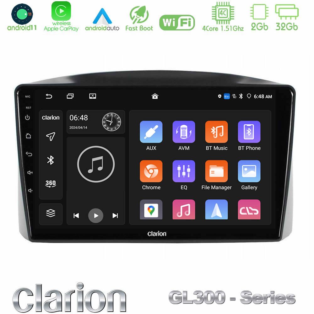 Clarion GL300 Series Jeep Grand Cherokee 2005-2007 4Core Android11 2+32GB Navigation Multimedia Tablet 10" Με Carplay & Android Auto Με Carplay & Android Auto