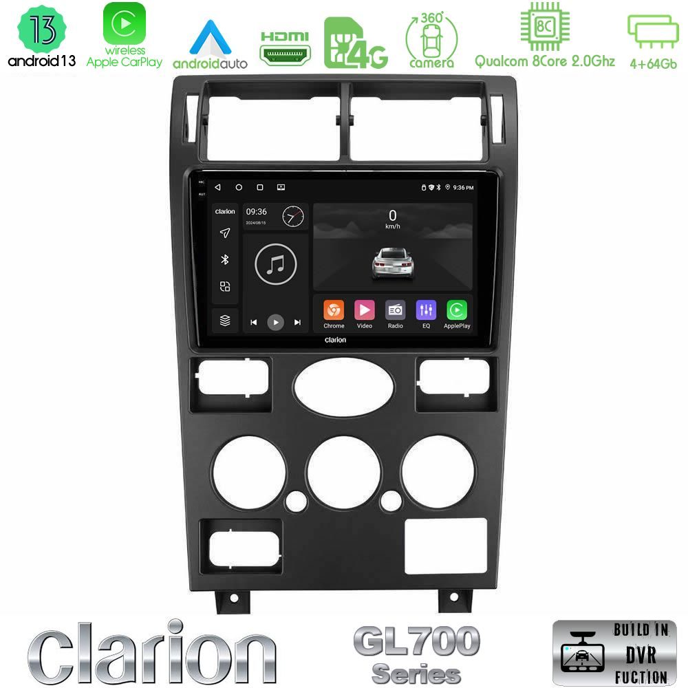 Clarion GL700 Series 8Core Android13 4+64GB Ford Mondeo 2001-2004 Navigation Multimedia Tablet 9" Με Carplay & Android Auto Clarion GL700 Series 8Core Android13 4+64GB Ford Mondeo 2001-2004 Navigation Multimedia Tablet 9" Με Carplay & Android Auto