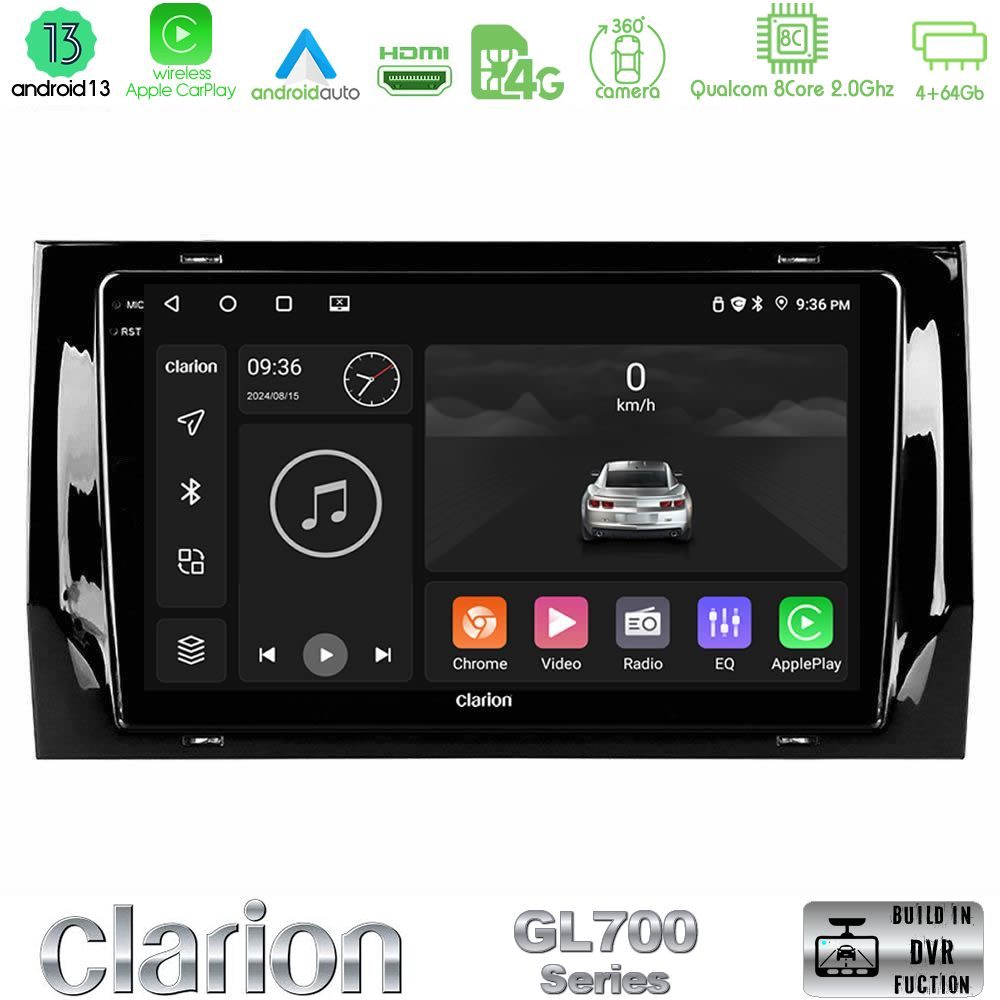 Clarion GL700 Series 8Core Android13 4+64GB Skoda Kodiaq/Karoq 2017-> Navigation Multimedia Tablet 10" Με Carplay & Android Auto