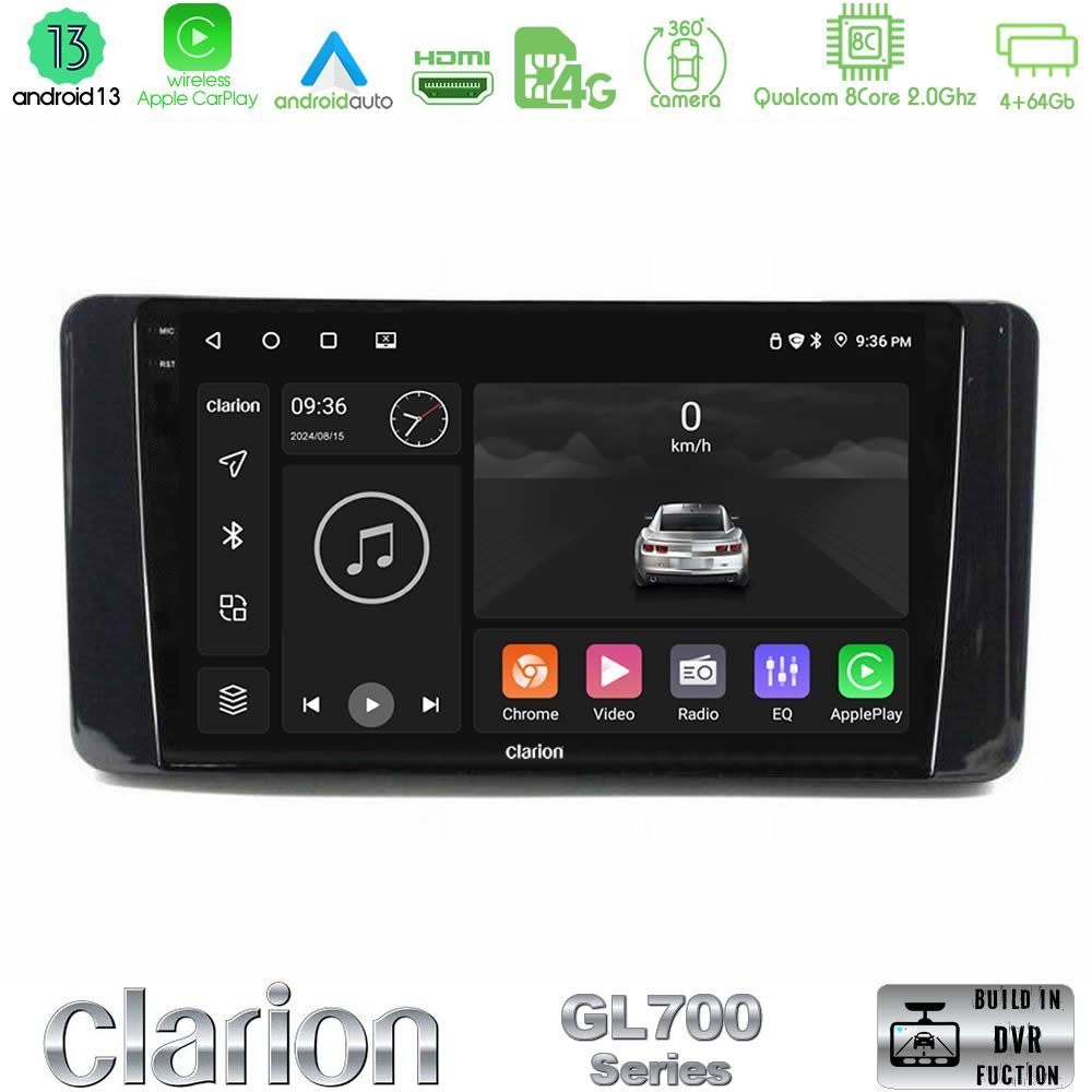 Clarion GL700 Series Skoda Kamiq 2019-2022 8Core Android13 4+64GB Navigation Multimedia Tablet 9" Με Carplay & Android Auto