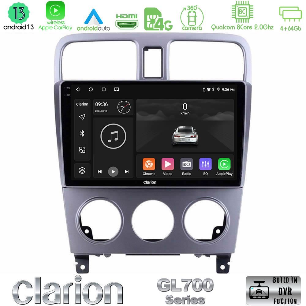 Clarion GL700 Series 8Core Android13 4+64GB Subaru Forester 2003-2007 Navigation Multimedia Tablet 9" Με Carplay & Android Auto