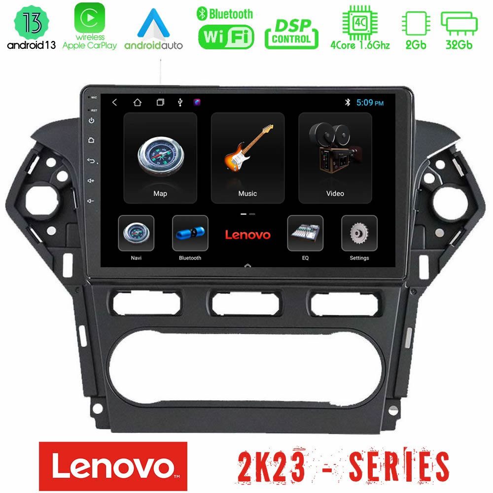 Lenovo Car Pad Ford Mondeo 2011-2014 4core Android 13 2+32GB Navigation Multimedia Tablet 10"