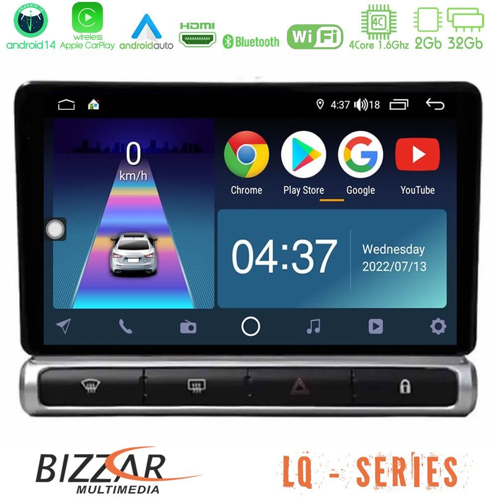 Bizzar LQ Series 4Core Android14 2+32GB Citroen C3 2016-> Navigation Multimedia Tablet 9" Με Carplay & Android Auto Bizzar LQ Series 4Core Android14 2+32GB Citroen C3 2016-> Navigation Multimedia Tablet 9" Με Carplay & Android Auto