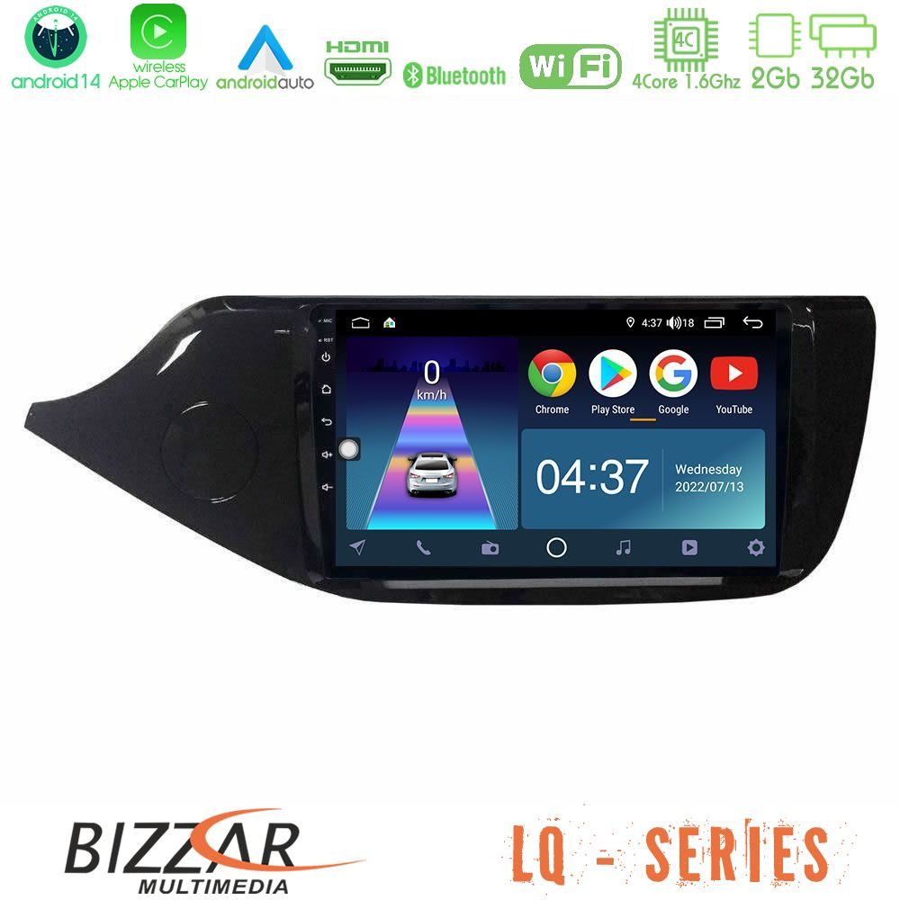 Bizzar LQ Series 4Core Android14 2+32GB Kia Ceed 2013-2017 Navigation Multimedia Tablet 9" Με Carplay & Android Auto