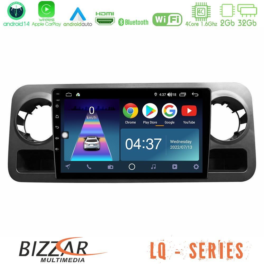 Bizzar LQ Series 4Core Android14 2+32GB Mercedes Sprinter W907 Navigation Multimedia Tablet 10" Με Carplay & Android Auto
