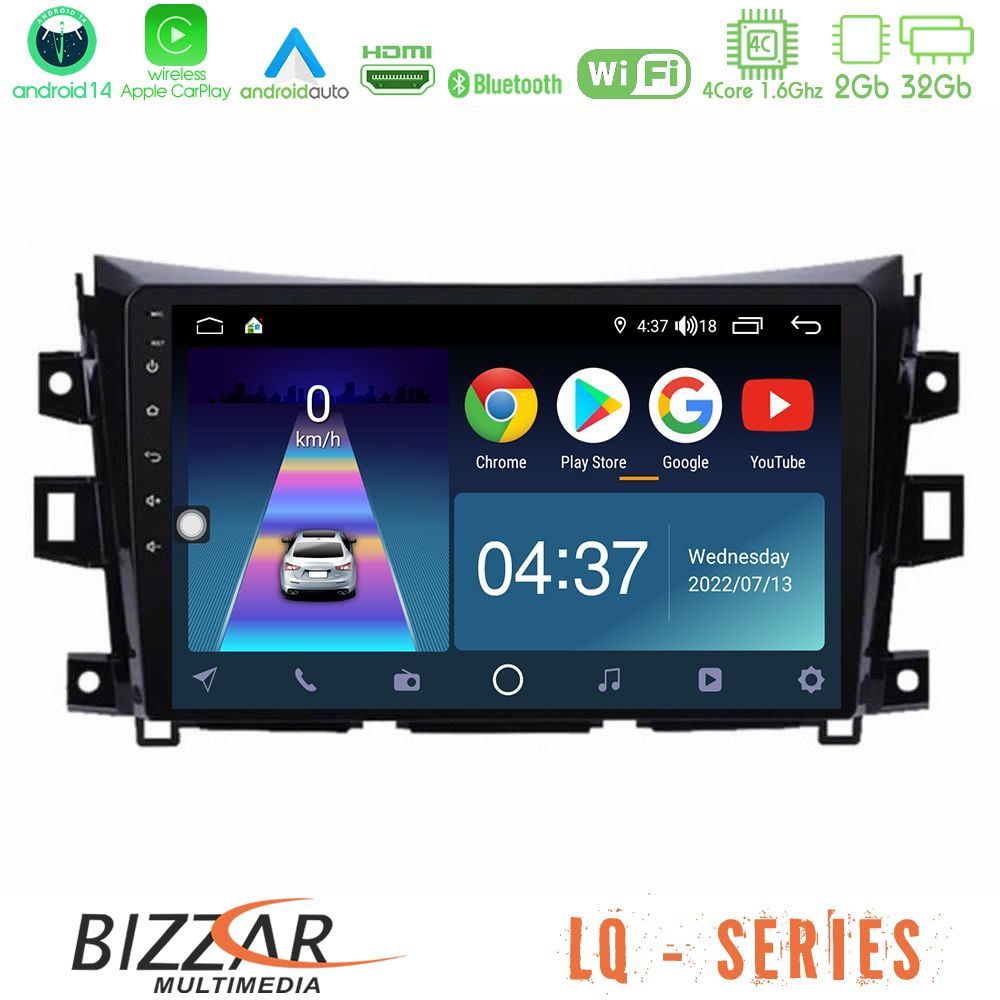 Bizzar LQ Series 4Core Android14 2+32GB Nissan Navara NP300 Navigation Multimedia Tablet 9" Με Carplay & Android Auto