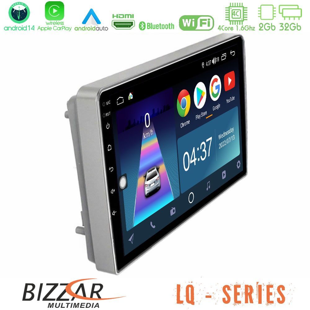 Bizzar LQ Series 4Core Android14 2+32GB Opel Astra/Corsa/Antara/Zafira Navigation Multimedia Tablet 9" Με Carplay & Android Auto