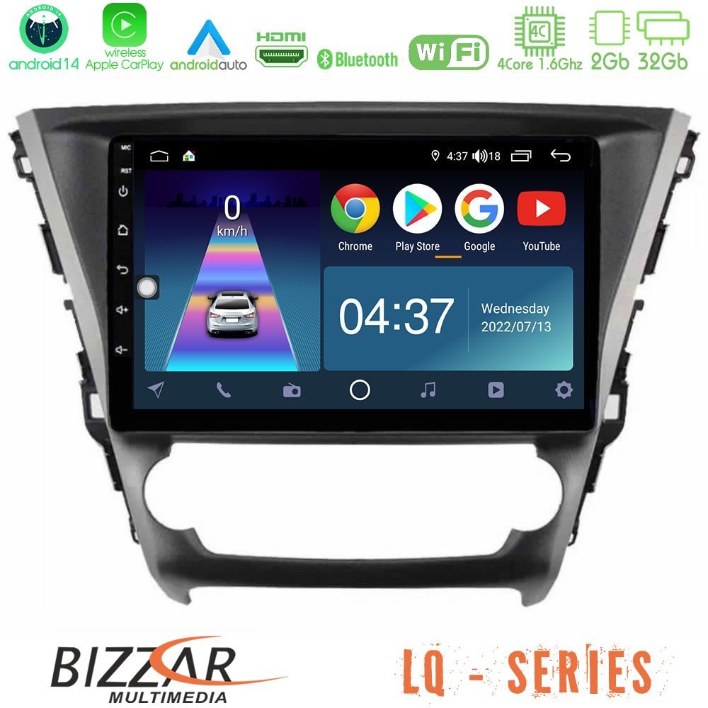 Bizzar LQ Series 4Core Android14 2+32GB Toyota Avensis 2015-2018 Navigation Multimedia Tablet 9" Με Carplay & Android Auto