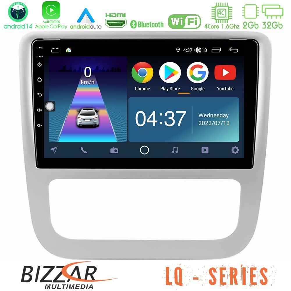 Bizzar LQ Series 4Core Android14 2+32GB VW Scirocco / Eos Navigation Multimedia Tablet 9" Με Carplay & Android Auto