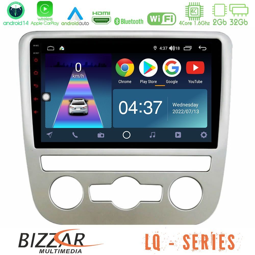 Bizzar LQ Series 4Core Android14 2+32GB VW Scirocco 2008 – 2014 Navigation Multimedia Tablet 9" Με Carplay & Android Auto