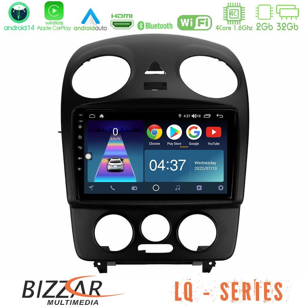 Bizzar LQ Series 4Core Android14 2+32GB VW Beetle Navigation Multimedia Tablet 9" Με Carplay & Android Auto