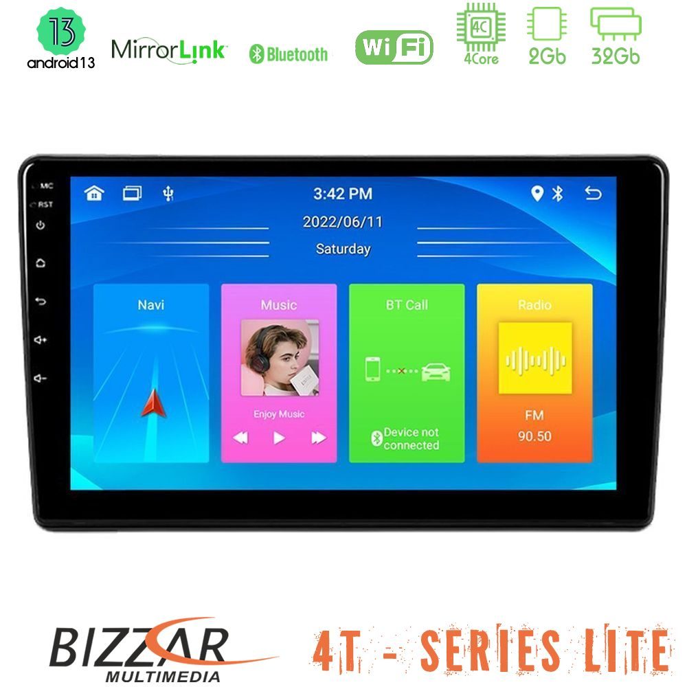 Bizzar 4T Series Peugeot Partner / Citroen Berlingo 2008-2018 4Core Android13 2+32GB Navigation Multimedia Tablet 9"