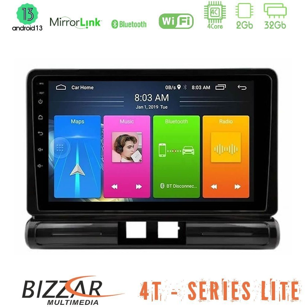 Bizzar 4T Series Citroen C3 2016-> 4Core Android13 2+32GB Navigation Multimedia Tablet 9"