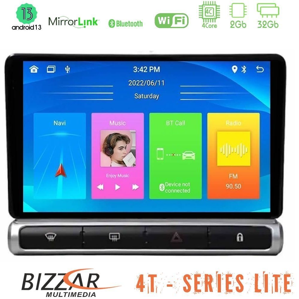 Bizzar 4T Series Citroen C3 2016-> 4Core Android13 2+32GB Navigation Multimedia Tablet 9"