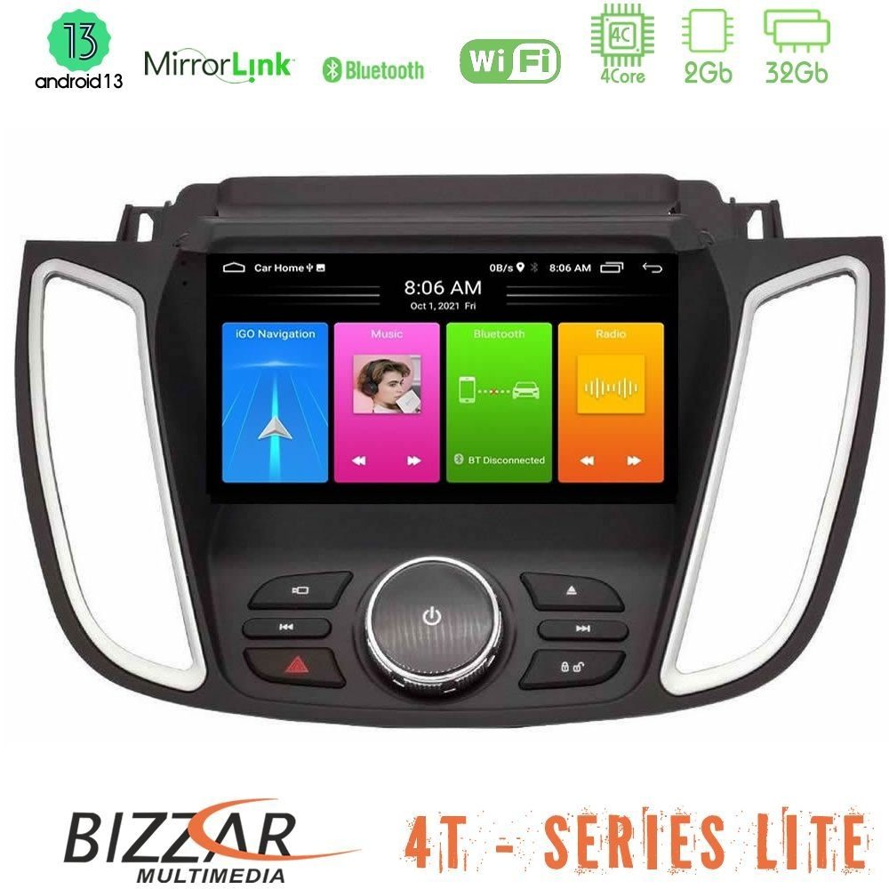 Bizzar 4T Series Ford C-Max / Kuga 4Core Android13 2+32GB Navigation Multimedia Tablet 9"