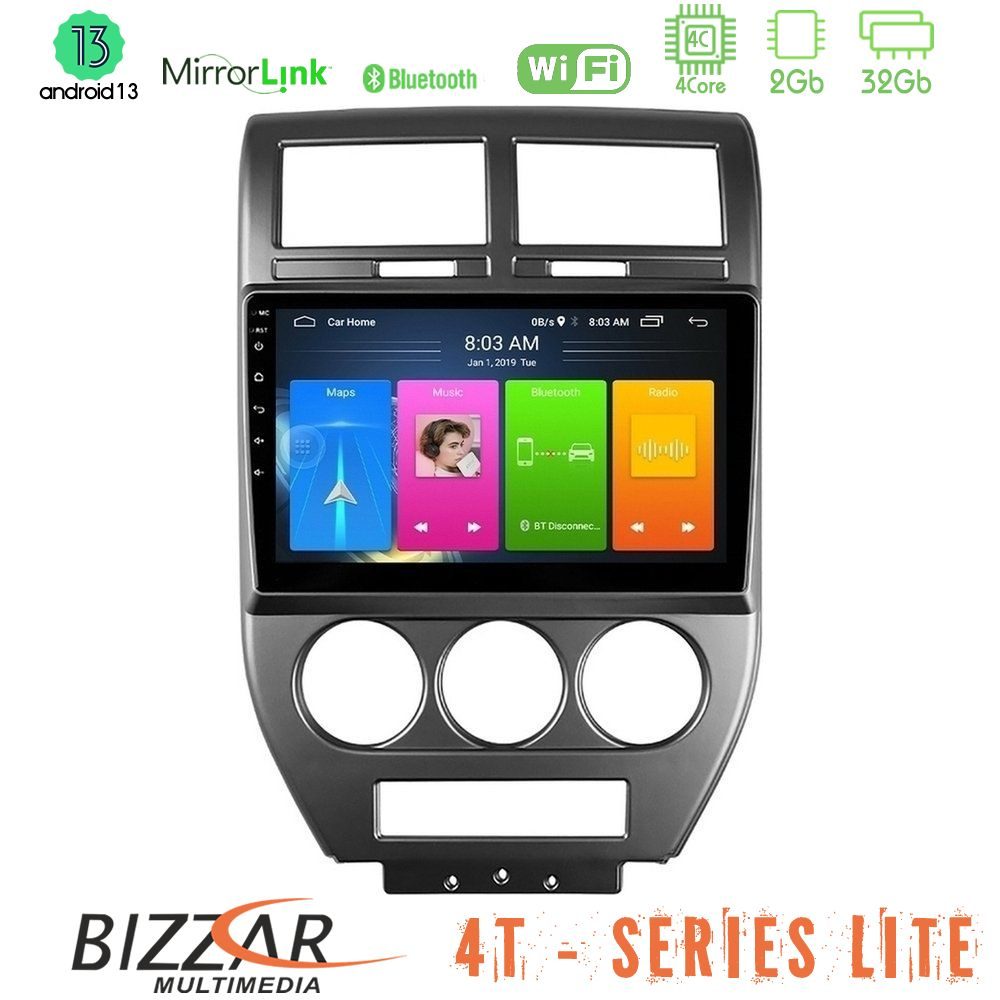 Bizzar 4T Series Jeep Compass/Patriot 2007-2009 4Core Android13 2+32GB Navigation Multimedia Tablet 10" Bizzar 4T Series Jeep Compass/Patriot 2007-2009 4Core Android13 2+32GB Navigation Multimedia Tablet 10"