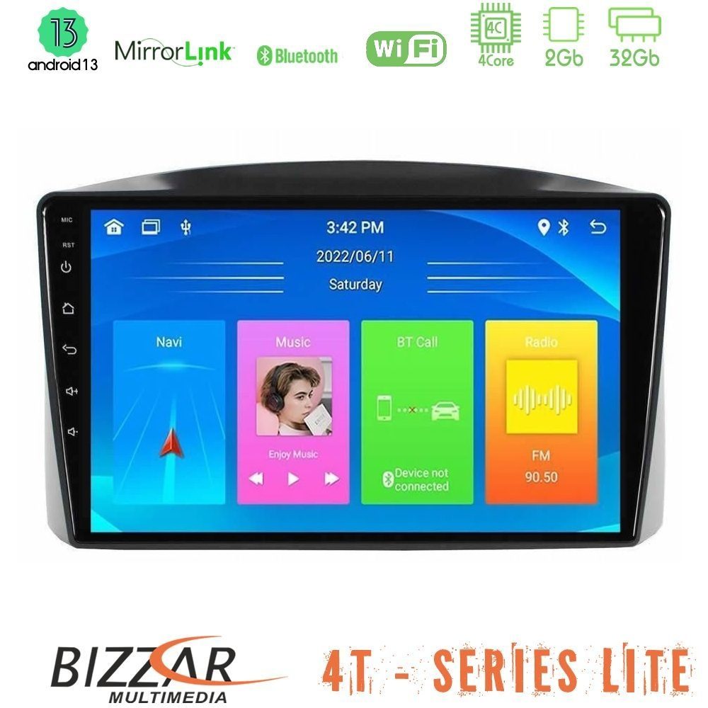 Bizzar 4T Series Jeep Grand Cherokee 2005-2007 4Core Android13 2+32GB Navigation Multimedia Tablet 10"
