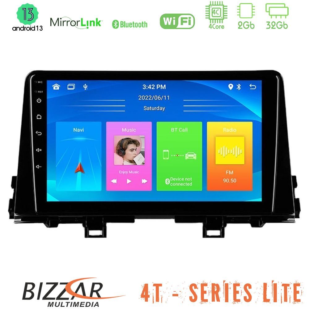 Bizzar 4T Series Kia Picanto 2017-2021 4Core Android13 2+32GB Navigation Multimedia Tablet 9"