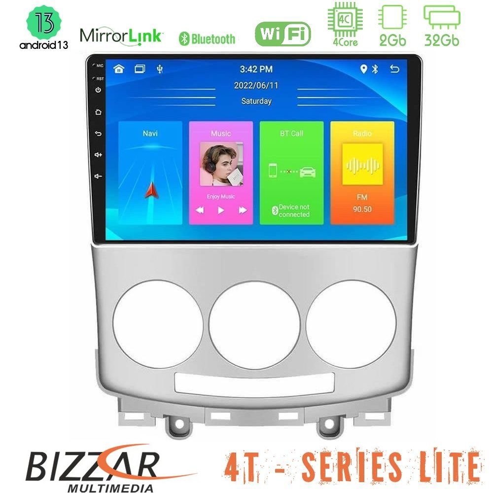 Bizzar 4T Series Mazda 5 2004-2010 4Core Android13 2+32GB Navigation Multimedia Tablet 9"