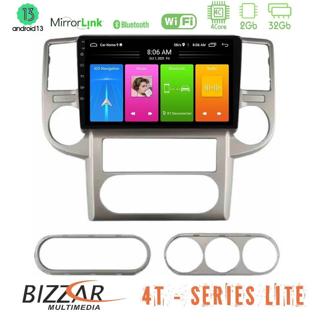 Bizzar 4T Series Nissan X-Trail 2003-2007 4Core Android13 2+32GB Navigation Multimedia Tablet 10"