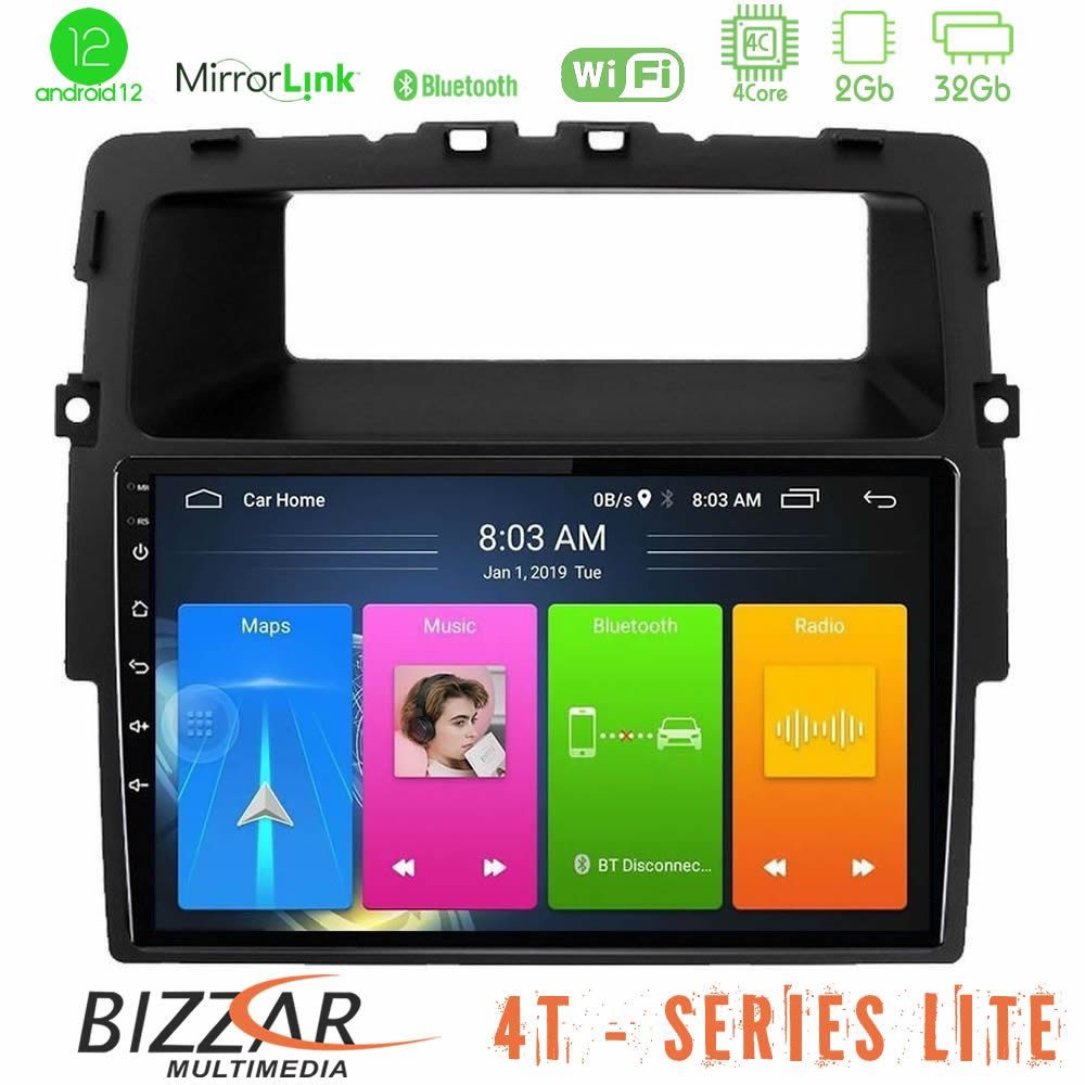Bizzar 4T Series Renault/Nissan/Opel 4core Android13 2+32GB Navigation Multimedia Tablet 10"
