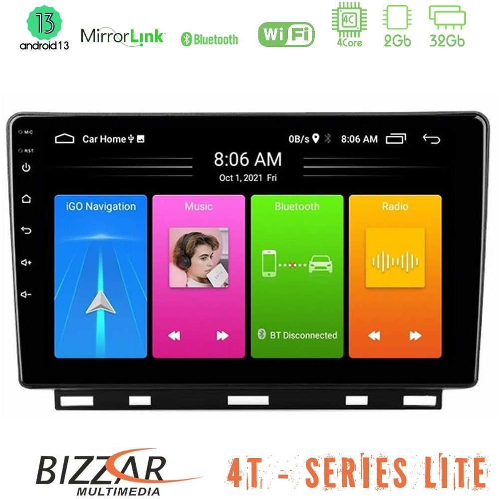 Bizzar 4T Series Renault Clio 5 2020-2024 4Core Android13 2+32GB Navigation Multimedia Tablet 9"