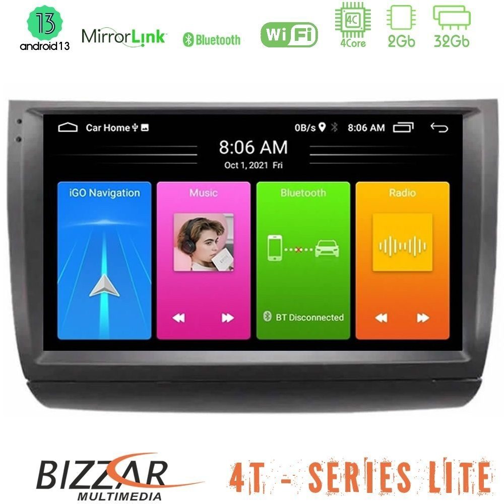 Bizzar 4T Series Toyota Prius 2004-2009 4Core Android13 2+32GB Navigation Multimedia Tablet 9"