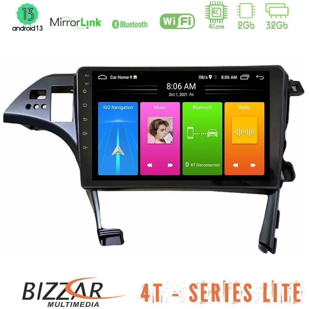 Bizzar 4T Series Toyota Prius 2010-2015 4Core Android13 2+32GB Navigation Multimedia Tablet 9"