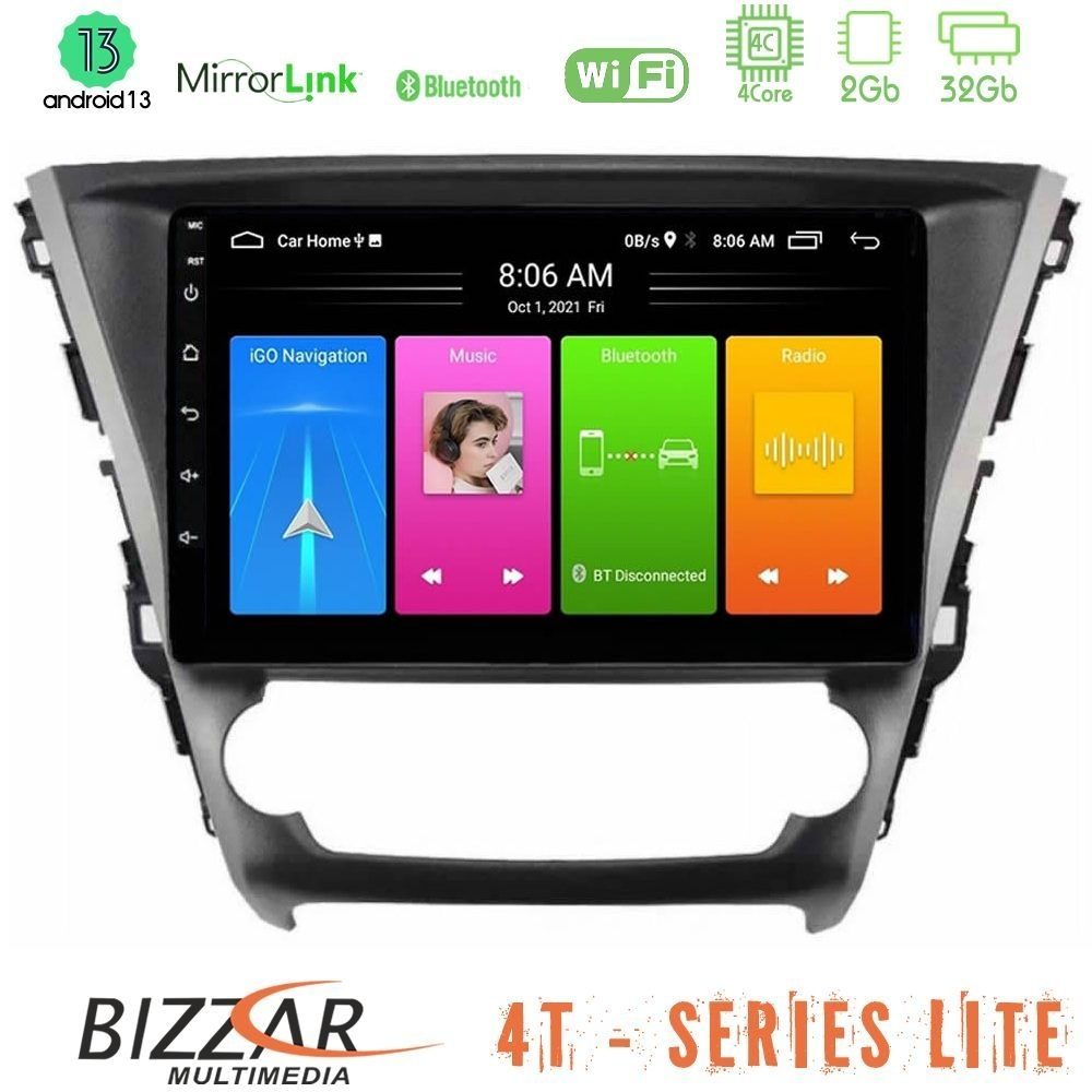 Bizzar 4T Series Toyota Avensis 2015-2018 4Core Android13 2+32GB Navigation Multimedia Tablet 9"