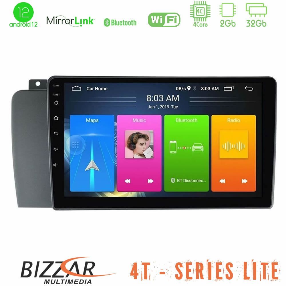 Bizzar 4T Series Volvo S60 2004-2009 4core Android13 2+32GB Navigation Multimedia Tablet 9"