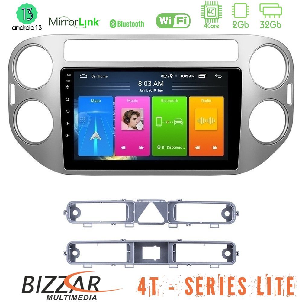 Bizzar 4T Series VW Tiguan 4Core Android13 2+32GB Navigation Multimedia Tablet 9"