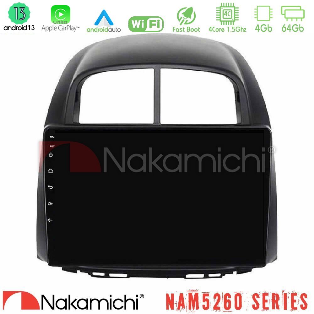 Nakamichi NAM5260 Series 4Core Android13 4+64GB Daihatsu Sirion/Subaru Justy Navigation Multimedia Tablet 10" Με Carplay & Android Auto