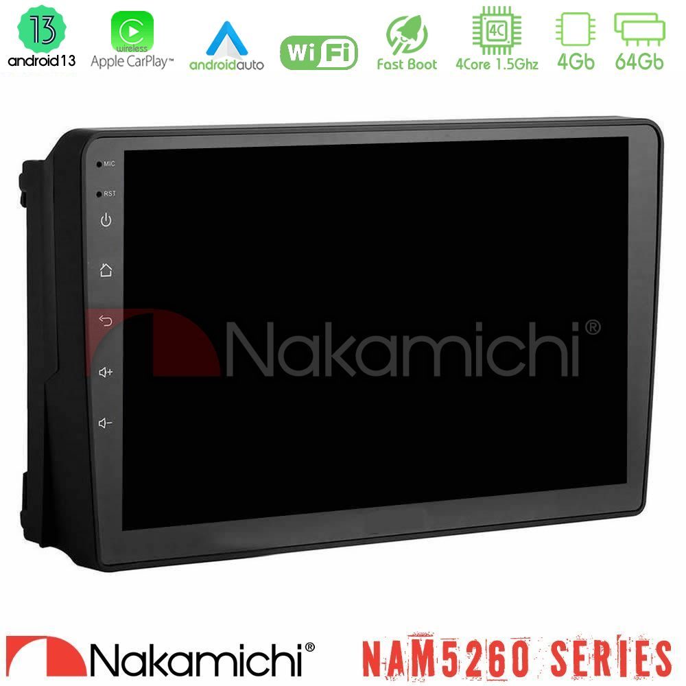 Nakamichi NAM5260 Series 4Core Android13 4+64GB Ford 2007-> Navigation Multimedia Tablet 9" Με Carplay & Android Auto Nakamichi NAM5260 Series 4Core Android13 4+64GB Ford 2007-> Navigation Multimedia Tablet 9" Με Carplay & Android Auto