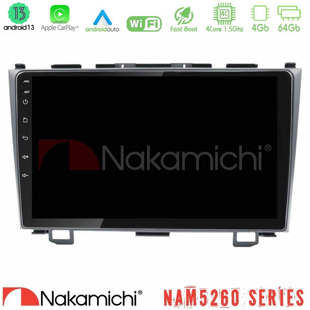 Nakamichi NAM5260 Series 4Core Android13 4+64GB Honda CRV Navigation Multimedia Tablet 9" Με Carplay & Android Auto