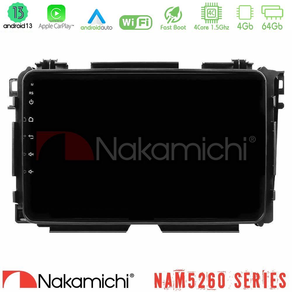 Nakamichi NAM5260 Series 4Core Android13 4+64GB Honda HR-V Navigation Multimedia Tablet 9" Με Carplay & Android Auto