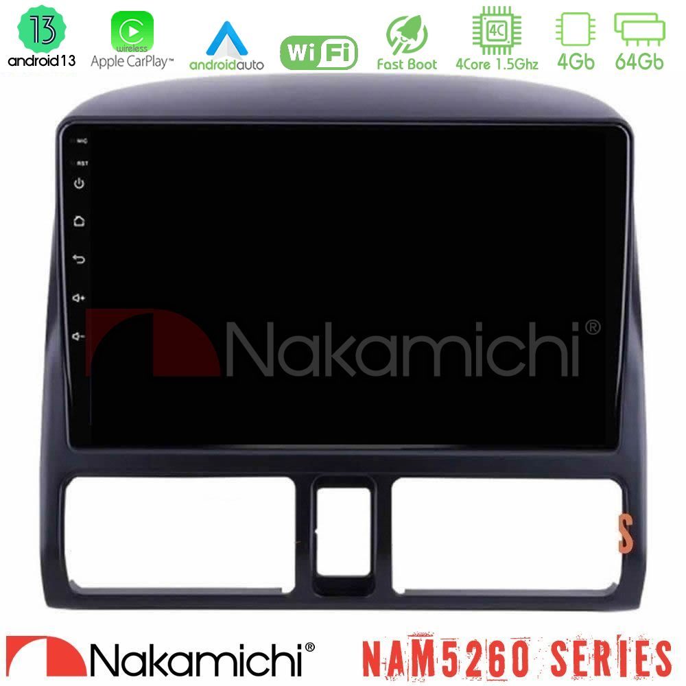 Nakamichi NAM5260 Series 4Core Android13 4+64GB Honda CRV 2002-2006 Navigation Multimedia Tablet 9" Με Carplay & Android Auto