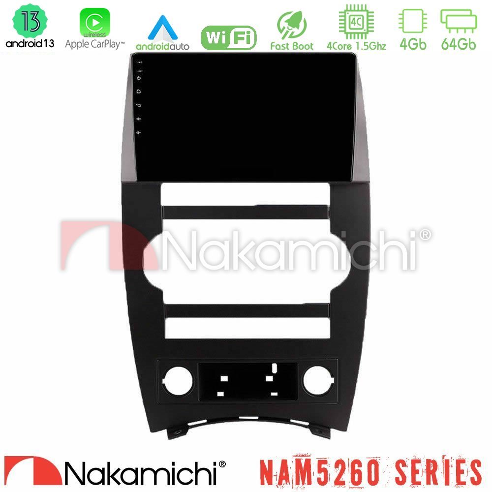 Nakamichi NAM5260 Series 4Core Android13 4+64GB Jeep Commander 2007-2008 Navigation Multimedia Tablet 9" Με Carplay & Android Auto