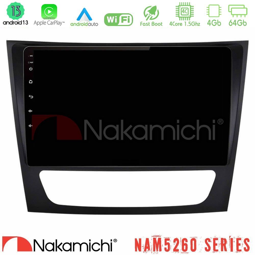 Nakamichi NAM5260 Series 4Core Android13 4+64GB Mercedes E Class / CLS Class Navigation Multimedia Tablet 9" Με Carplay & Android Auto