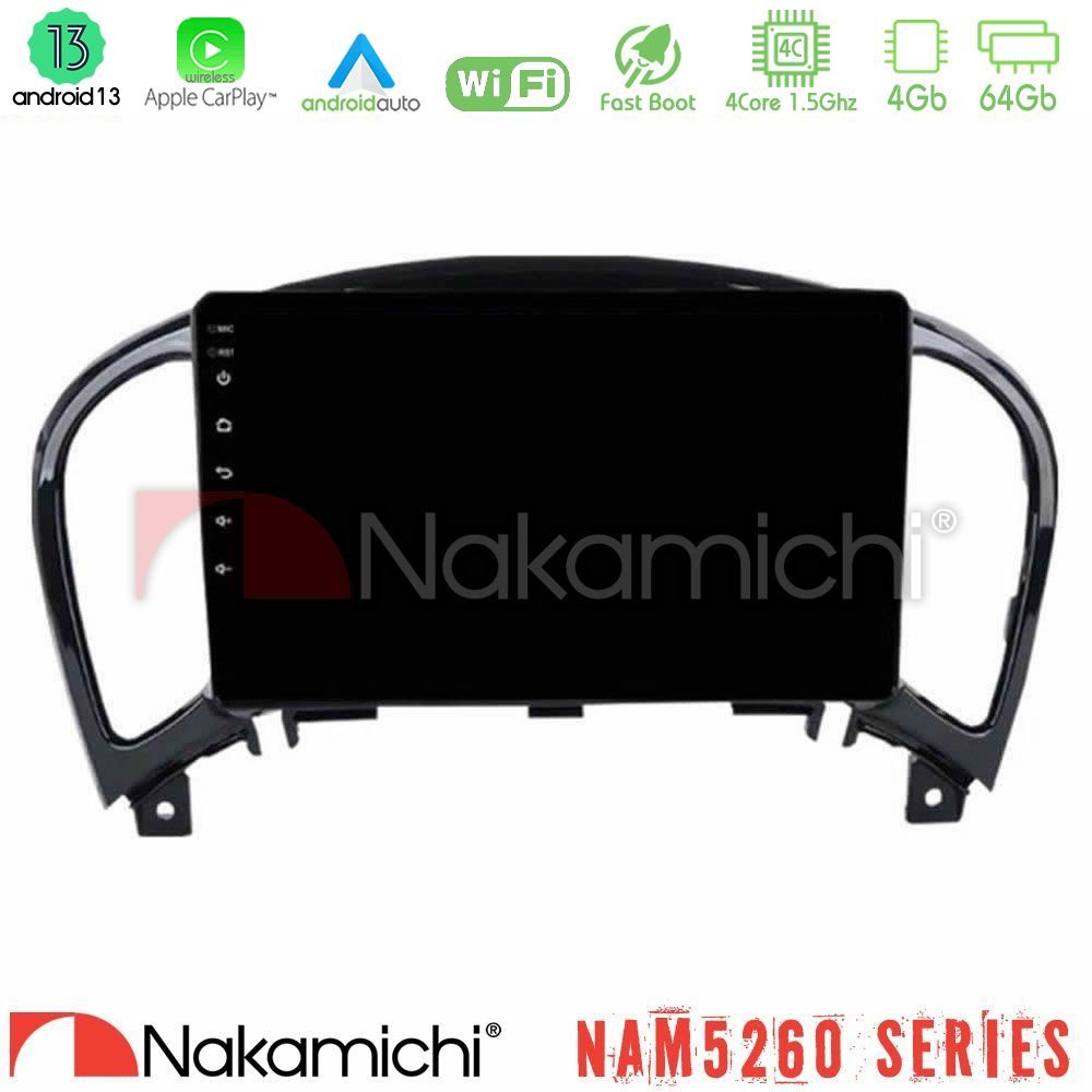 Nakamichi NAM5260 Series 4Core Android13 4+64GB Nissan Juke Navigation Multimedia Tablet 9" Με Carplay & Android Auto